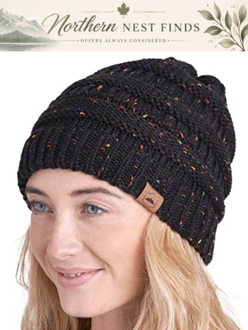 Tough Headwear Ribbed Knit Beanie Winter Hat Warm Stretchy Acrylic